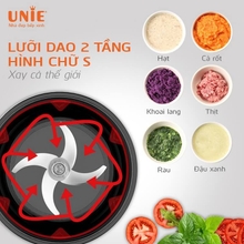 Máy xay thịt UNIE UE-228 + bóc vỏ hành, tỏi, đánh ruốc - Ảnh 3