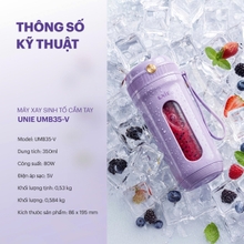 Máy xay sinh tố cầm tay UNIE UMB35-V xay nhanh nhuyễn mịn - Ảnh 16