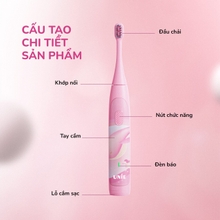Bàn chải điện trẻ em Unie Kidtini UET318P cảm biến lực thông minh - Ảnh 12