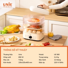 Nồi hấp UNIE UE560 dung tích 18L, 3 tầng hấp tiện lợi - Ảnh 7