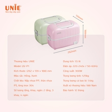 Hộp đựng cơm cắm điện cao cấp UNIE UV-P1 dung tích 1.5L, 2 tầng tiện lợi - Ảnh 10