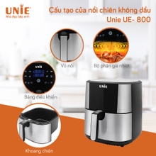 Nồi chiên không dầu UNIE UE-800 dung tích 8L, công nghệ Rapid air đa chiều - Ảnh 9