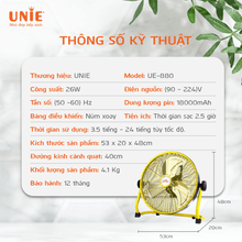 Quạt sàn tích điện UNIE UE-880 hoạt động liên tục 48h - Ảnh 8