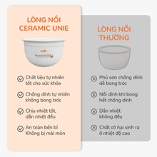 Nồi cơm điện lòng gốm tự nhiên UNIE URC815, dung tích 1,5L - Ảnh 8