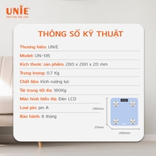 Cân điện tử thông minh UNIE UN-135 nhỏ gọn, dễ dàng kết nối điện thoại - Ảnh 9