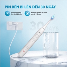 Bàn chải điện Unie UET518W đầu chải dao động, LED trắng răng - Ảnh 7