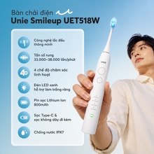 Bàn chải điện Unie UET518W đầu chải dao động, LED trắng răng - Ảnh 2