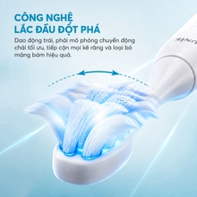 Bàn chải điện Unie UET518W đầu chải dao động, LED trắng răng - Ảnh 3
