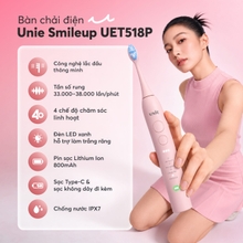 Bàn chải điện Unie UET518P đầu chải dao động, LED trắng răng - Ảnh 2