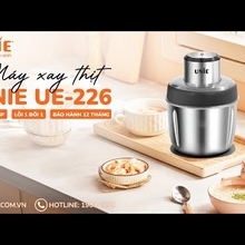 Máy xay thịt Unie UE226 dung tích 2.5L, 2 cối xay + trục bóc hành - Video