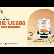 Nồi hấp Unie UE680 dung tích lớn 15L, 3 tầng hấp rộng rãi - Video