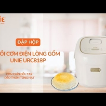 Nồi cơm điện lòng gốm cao cấp UNIE URC818P -  Tạo cơm cháy - Video
