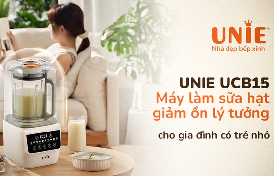 Unie UCB15 – Máy làm sữa hạt giảm ồn lý tưởng cho gia đình có trẻ nhỏ