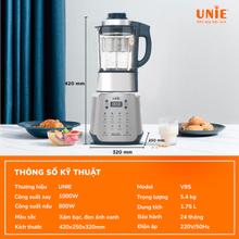 Máy làm sữa hạt UNIE V9S dung tích 1,75L, cối thủy tinh bền bỉ - Ảnh 4