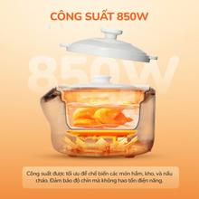 Nồi kho hầm dưỡng sinh 5 in 1 UNIE USC888, nắp sứ kép cao cấp - Ảnh 5