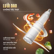 Máy xay thịt UNIE UM366 - 2,5L, 2 cối xay thủy tinh + trục đánh ruốc - Ảnh 8