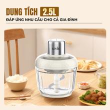Máy xay thịt UNIE UM366 - 2,5L, 2 cối xay thủy tinh + trục đánh ruốc - Ảnh 11