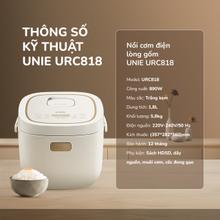 Nồi cơm điện lòng gốm cao cấp UNIE URC818, dung tích 1,8L - Ảnh 17