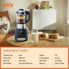 Máy làm sữa hạt UNIE VX dung tích 1.75L, 14 chức năng nấu - Ảnh 9