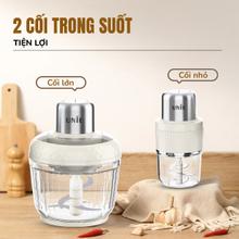 Máy xay thịt UNIE UM366 - 2,5L, 2 cối xay thủy tinh + trục đánh ruốc - Ảnh 10