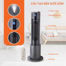 Máy sưởi gốm UNIE UE-129 làm ấm nhanh chóng, phun sương tạo ẩm - Ảnh 9