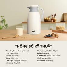 Phích giữ nhiệt UNIE UKW09-B, dung tích 1,4L, giữ nhiệt 36 giờ - Ảnh 5
