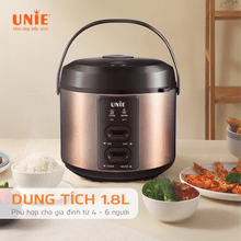 Nồi cơm điện UNIE UE-626 dung tích 1.8L, lòng nồi chống dính 5 lớp - Ảnh 3