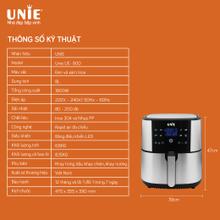 Nồi chiên không dầu UNIE UE-800 dung tích 8L, công nghệ Rapid air đa chiều - Ảnh 2