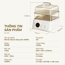 Nồi lẩu hấp đa năng UNIE UE668 - 10L, 8 chức năng tự động - Ảnh 2