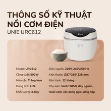 Nồi cơm điện tử UNIE URC612 , nấu cơm giảm đường, dung tích 1,2L - Ảnh 20