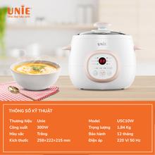 Nồi nấu chậm Unie USC10W dung tích 1L, 6 chức năng nấu đa dạng - Ảnh 2