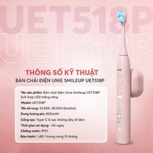 Bàn chải điện Unie UET518P đầu chải dao động, LED trắng răng - Ảnh 5