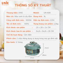 Nồi áp suất điện UNIE UN-630 dung tích 3L, lòng nồi 5 lớp bền bỉ - Ảnh 11