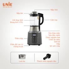 Máy làm sữa hạt UNIE V6S dung tích 1,75L, điều khiển 1 chạm - Ảnh 12