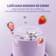 Máy xay sinh tố cầm tay UNIE UMB35-V xay nhanh nhuyễn mịn - Ảnh 5