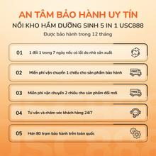 Nồi kho hầm dưỡng sinh 5 in 1 UNIE USC888, nắp sứ kép cao cấp - Ảnh 7