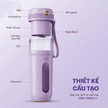 Máy xay sinh tố cầm tay UNIE UMB35-V xay nhanh nhuyễn mịn - Ảnh 13
