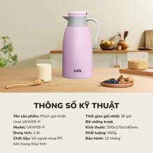 Phích giữ nhiệt UNIE UKW09-P, dung tích 1,4L, giữ nhiệt 36 giờ - Ảnh 5