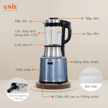 Máy làm sữa hạt UNIE V6 dung tích 1,75L, 13 chức năng nấu - Ảnh 12