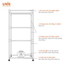 Máy sấy quần áo UNIE UE-688 sấy 10-20kg cùng lúc, gấp gọn tiện lợi - Ảnh 8
