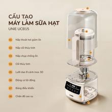 Máy làm sữa hạt UNIE UCB15 dung tích 1.5L, 10 chức năng xay nấu - Ảnh 18
