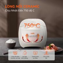 Nồi cơm điện UNIE URC810, dung tích 1L, lòng gốm ceramic - Ảnh 6