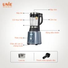 Máy làm sữa hạt UNIE V1 dung tích 1,75L, công suất siêu khỏe 1800W - Ảnh 11