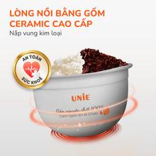 Nồi cơm điện UNIE URC810, dung tích 1L, lòng gốm ceramic - Ảnh 2