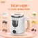 Ấm siêu tốc đa năng 6in1 UNIE UEK1081W chất liệu thủy tinh bền bỉ - Ảnh 4