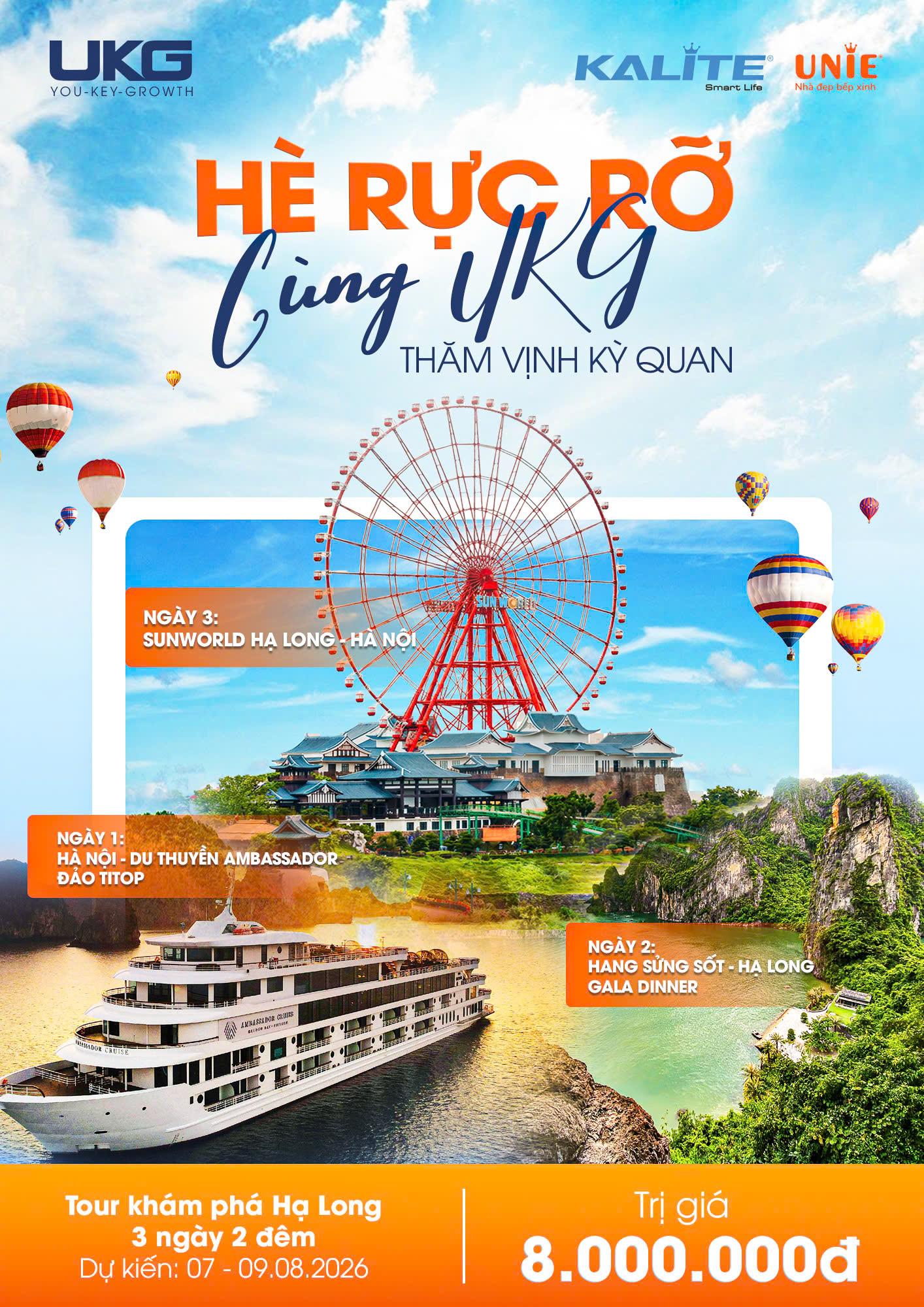CHƯƠNG TRÌNH TÍCH LŨY DOANH SỐ – SĂN VÉ VÀNG DU LỊCH HẠ LONG CÙNG UKG GROUP
