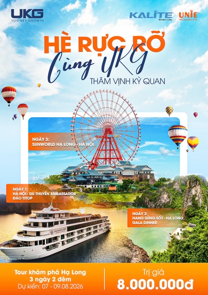 CHƯƠNG TRÌNH TÍCH LŨY DOANH SỐ – SĂN VÉ VÀNG DU LỊCH HẠ LONG CÙNG UKG GROUP