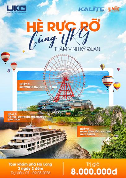 CHƯƠNG TRÌNH TÍCH LŨY DOANH SỐ – SĂN VÉ VÀNG DU LỊCH HẠ LONG CÙNG UKG GROUP
